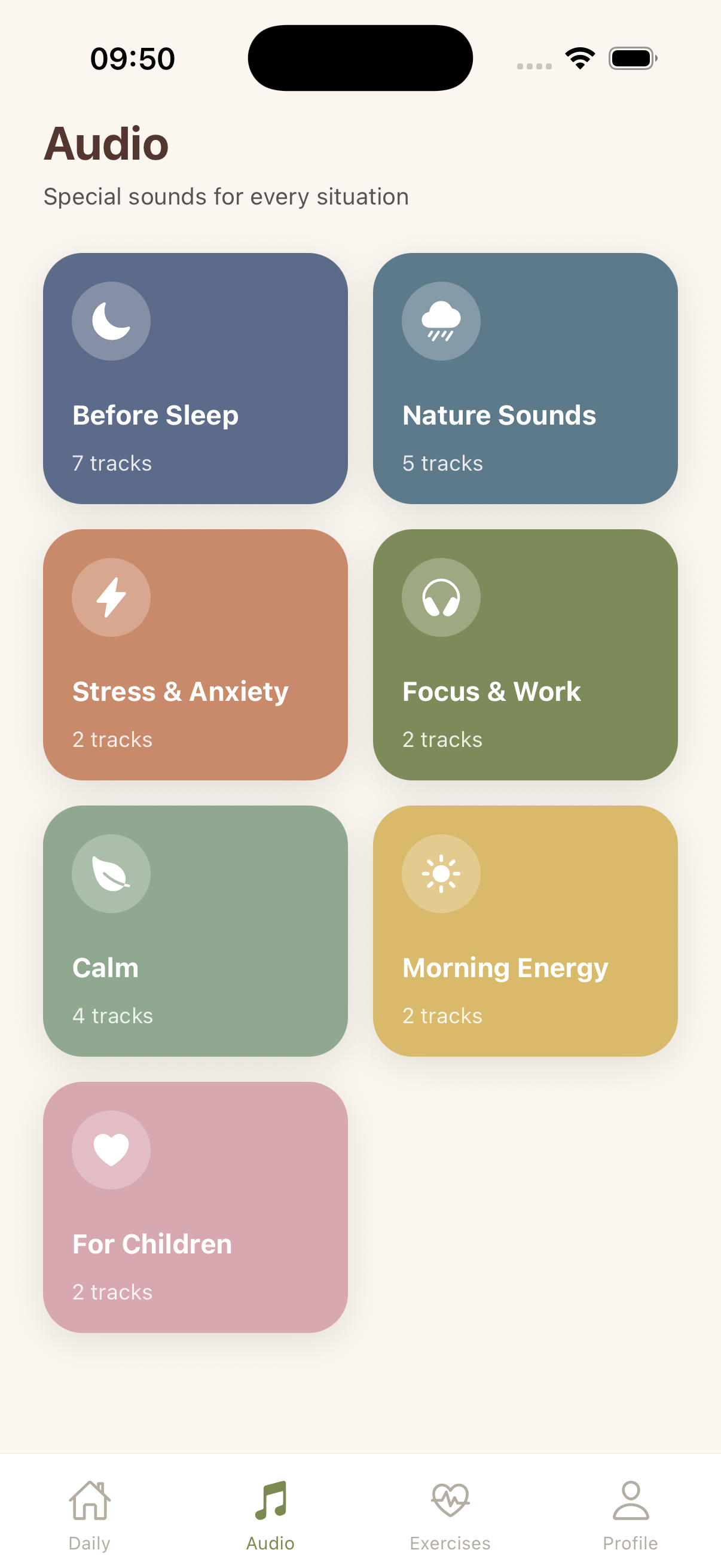 OROM audio categories